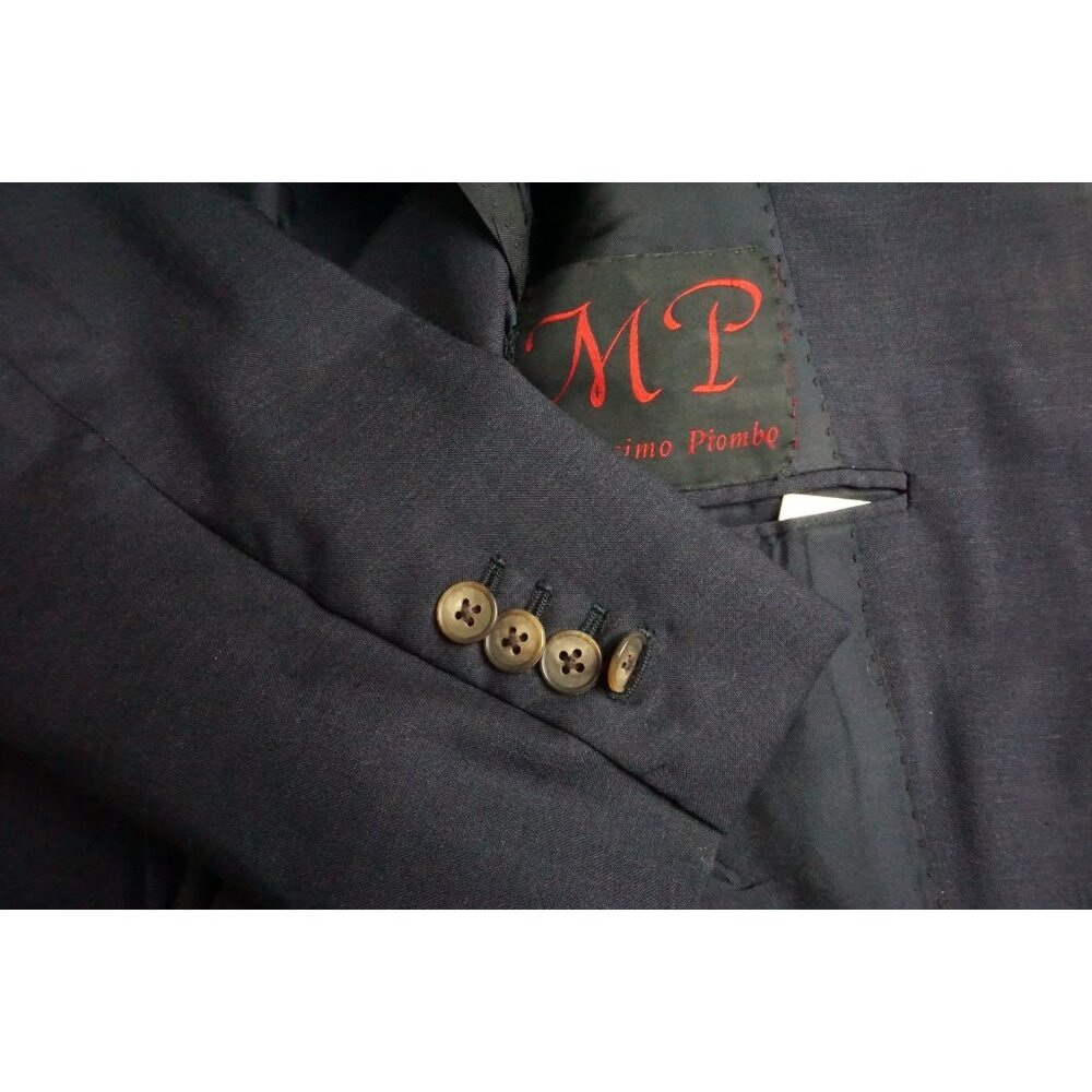 Massimo Piombo Navy Blue 100% Wool Sport Coat Jacket Sz 36